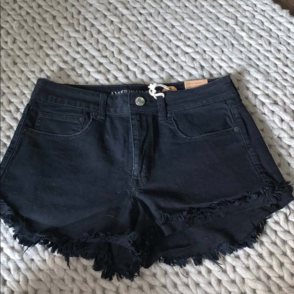 AEO high rise festival jean shorts.